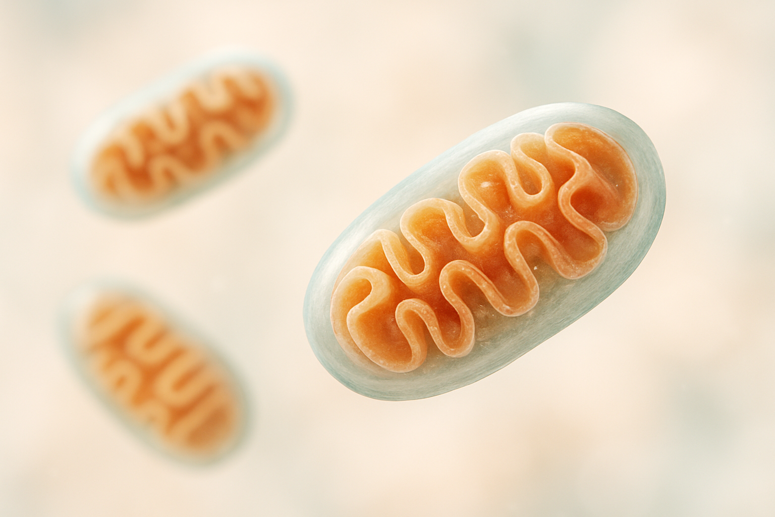 Abstract mitochondria illustration
